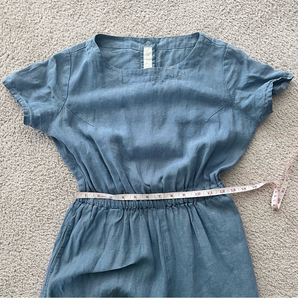 notPERFECTLINEN Light Blue Linen Jumpsuit - Picture 6 of 10